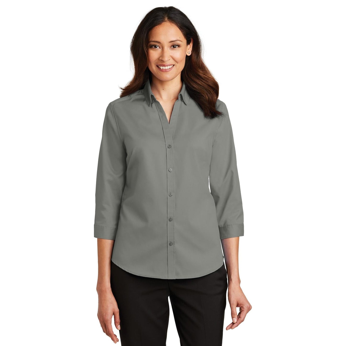 Black Button Up Shirts - Port Authority - Comfortable Twill