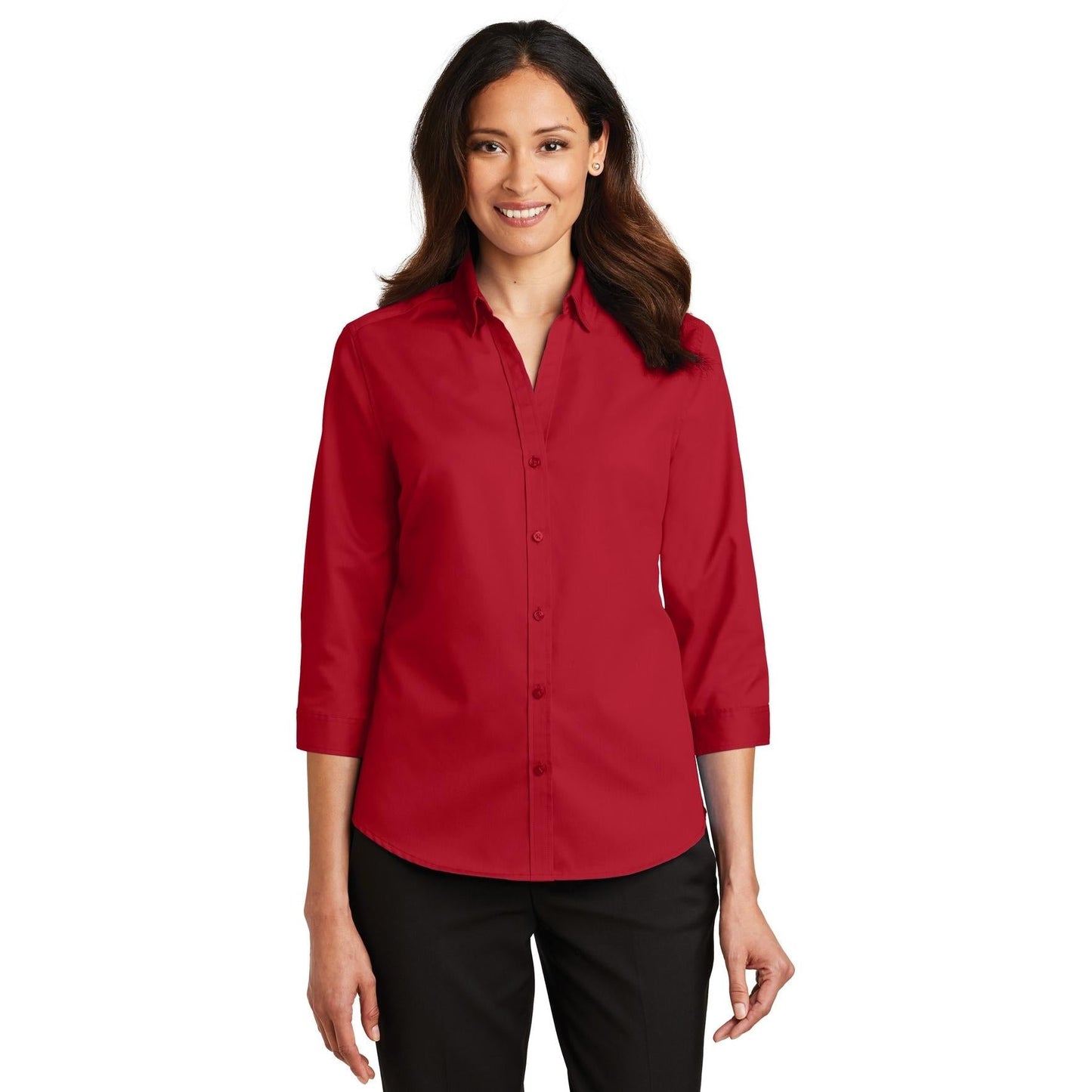 Black Button Up Shirts - Port Authority - Comfortable Twill