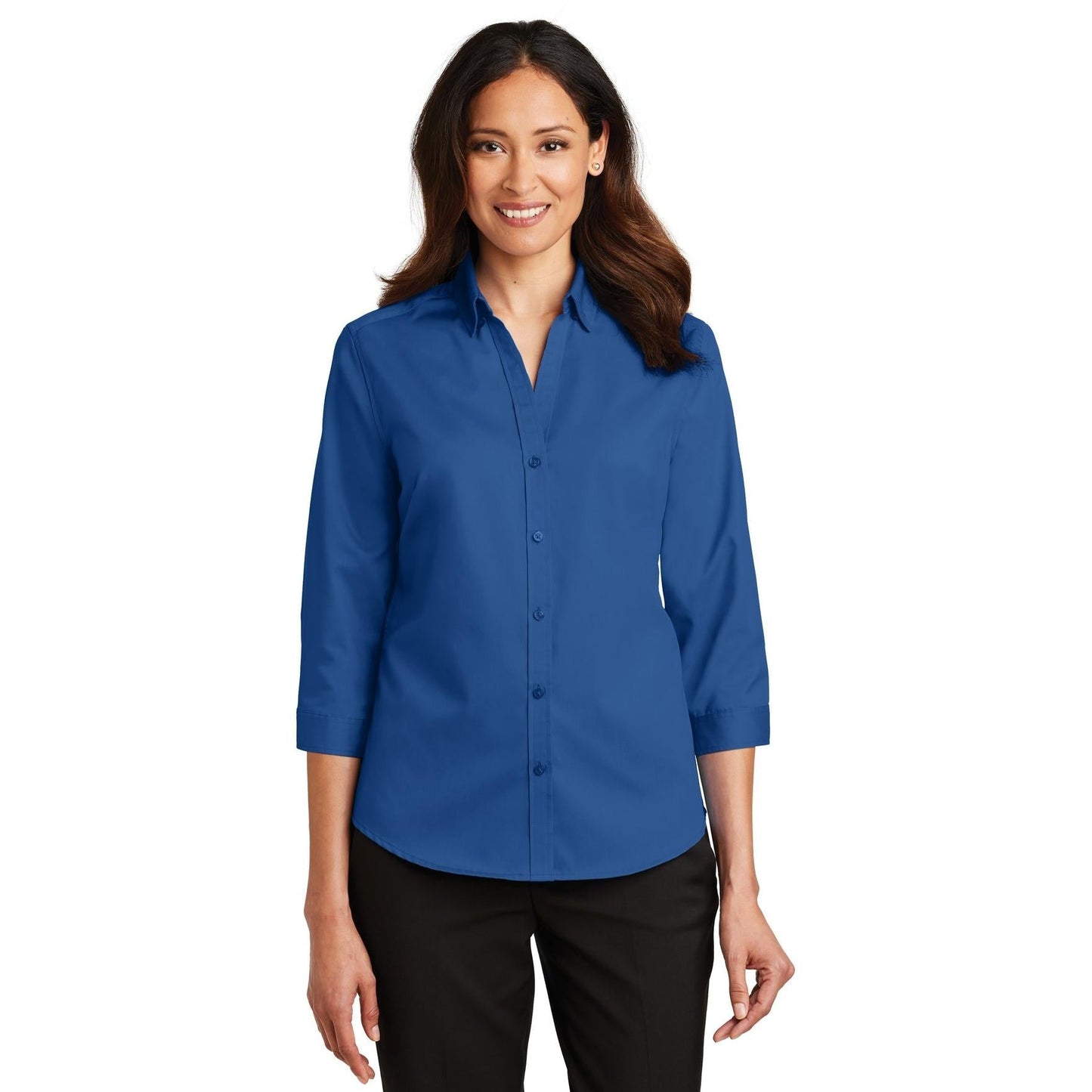 Black Button Up Shirts - Port Authority - Comfortable Twill