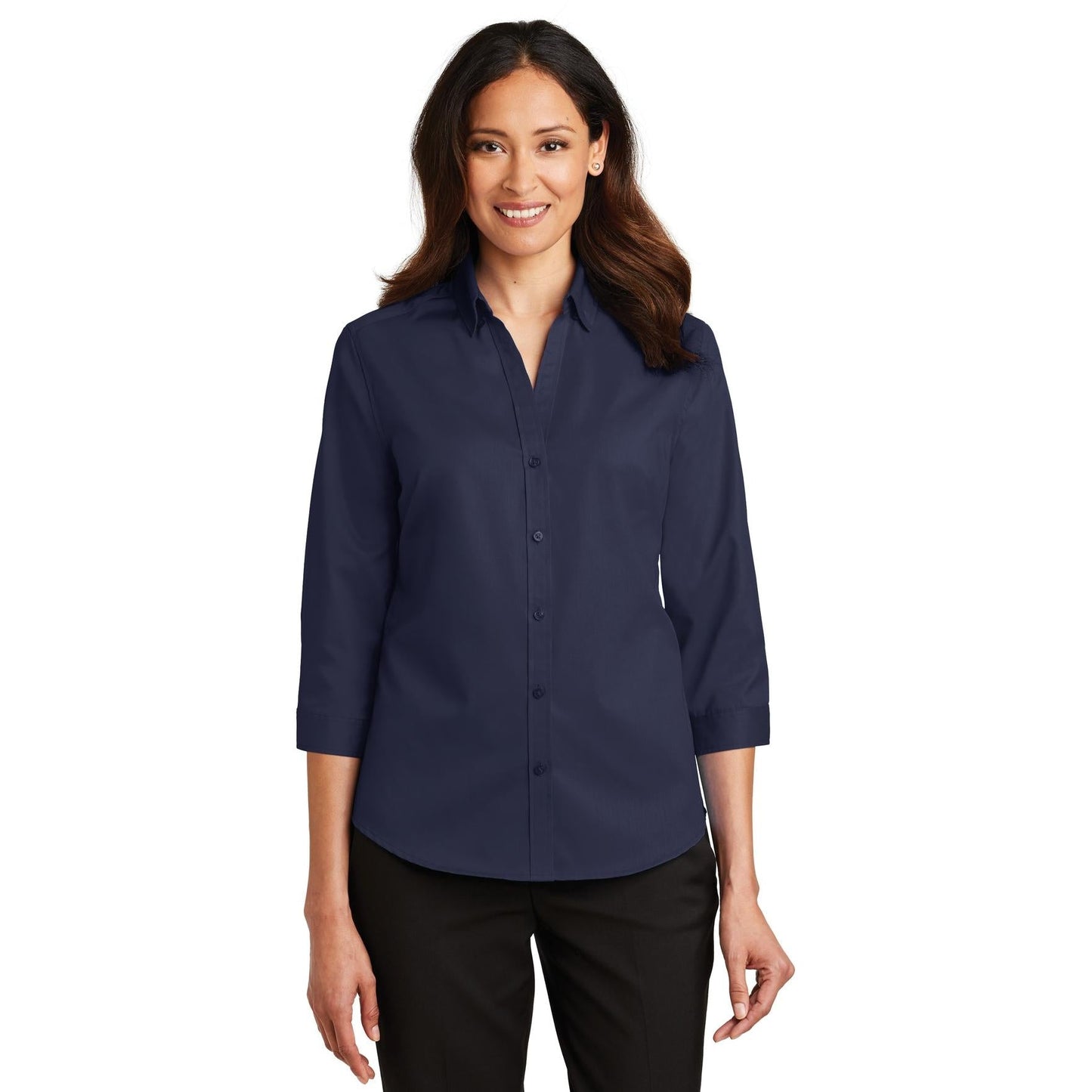 Black Button Up Shirts - Port Authority - Comfortable Twill