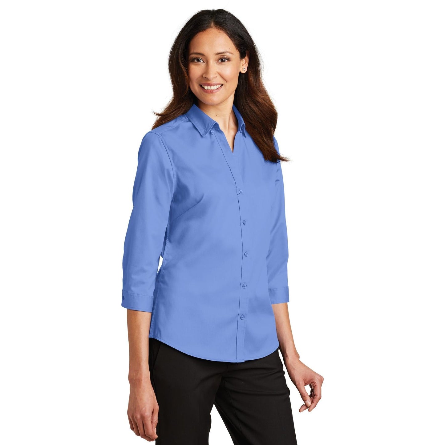 Black Button Up Shirts - Port Authority - Comfortable Twill