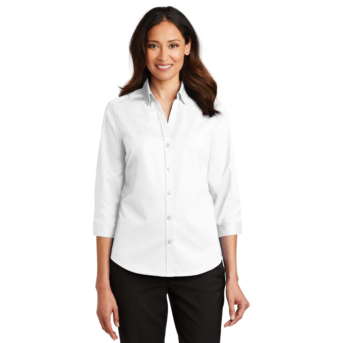 Black Button Up Shirts - Port Authority - Comfortable Twill