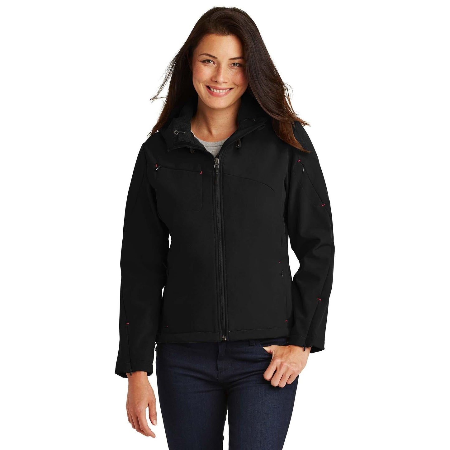 Black/Engine Red Jackets - Port Authority - Stylish Soft Shell
