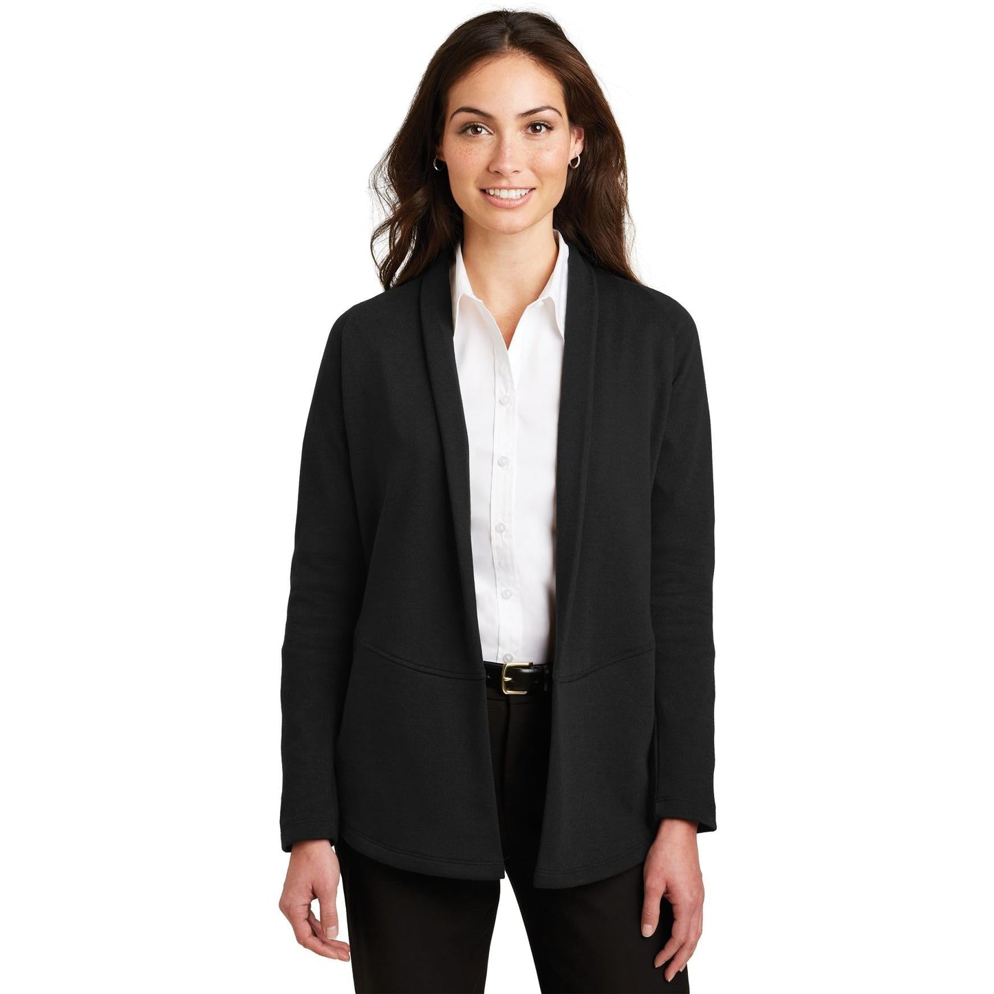 Charcoal Heather Cardigans - Port Authority - Soft Fabric