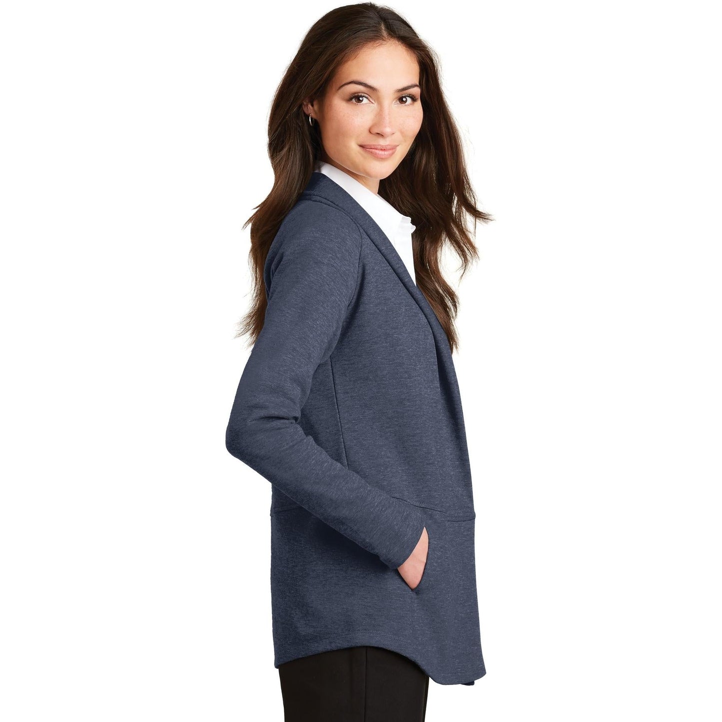 Charcoal Heather Cardigans - Port Authority - Soft Fabric