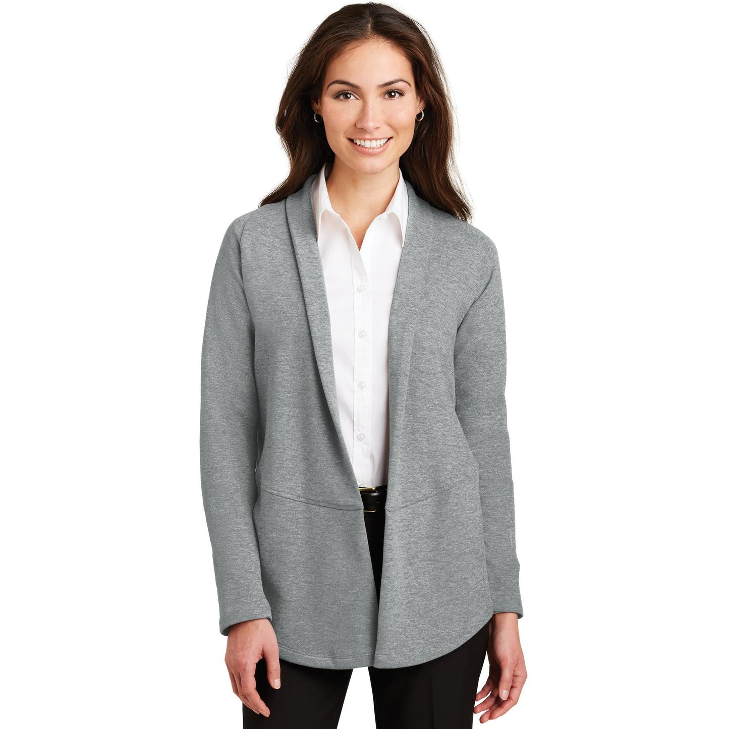 Charcoal Heather Cardigans - Port Authority - Soft Fabric