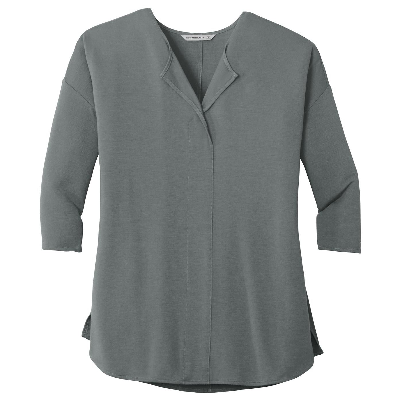 Black Polo Shirt - Port Authority - Soft Split Neck