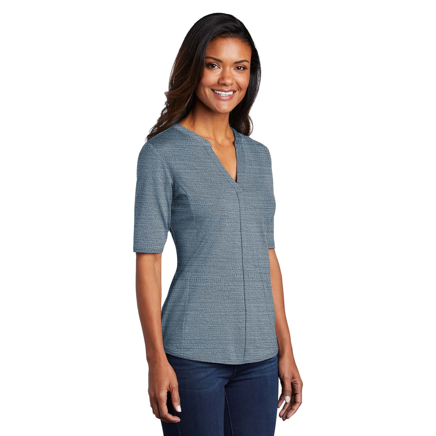 Black/Thunder Grey Button Up Shirt - Port Authority - Soft