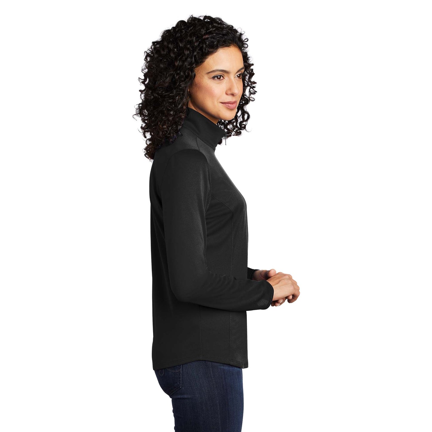 Black/Steel Grey Sweatshirts - Port Authority - Moisture Wicking