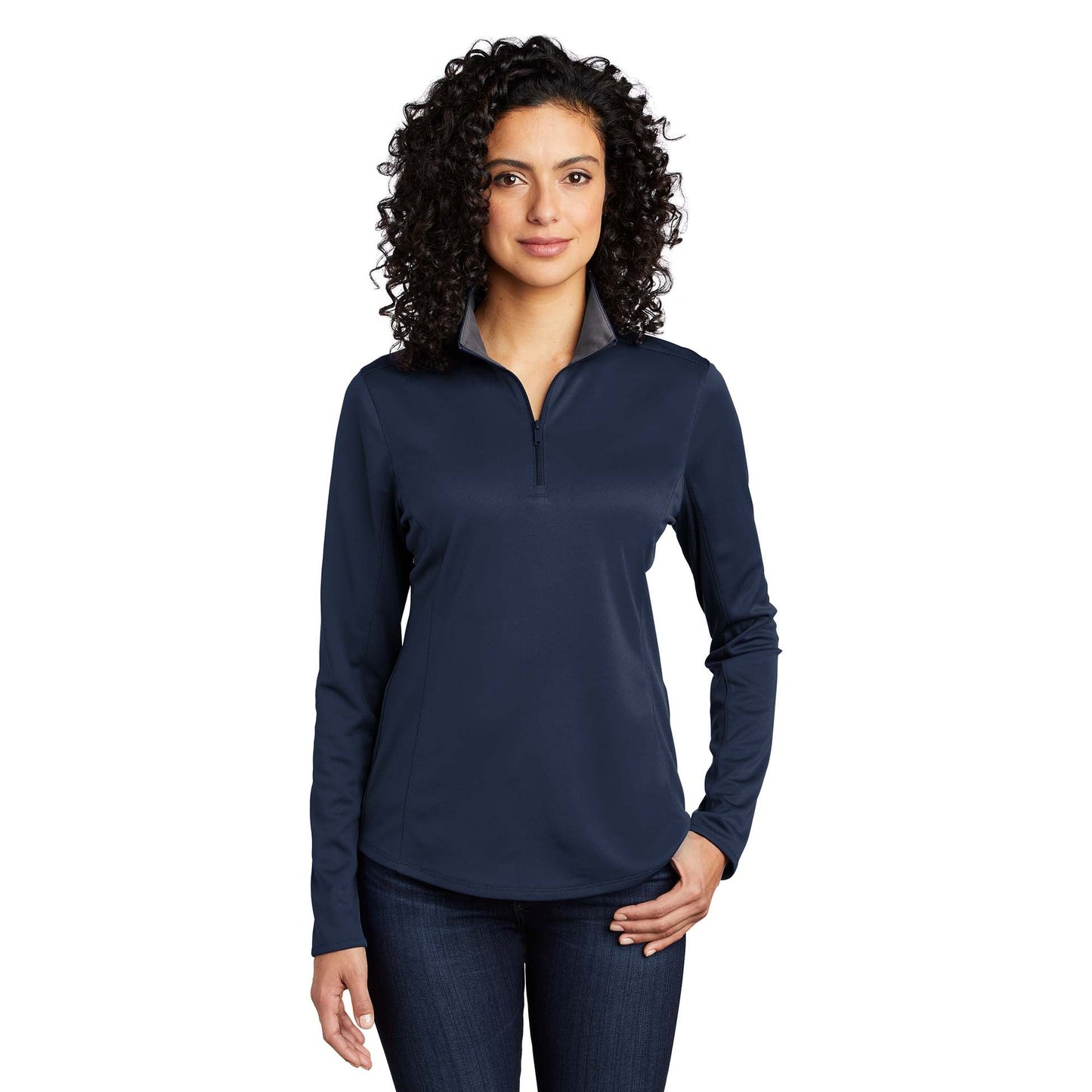 Black/Steel Grey Sweatshirts - Port Authority - Moisture Wicking