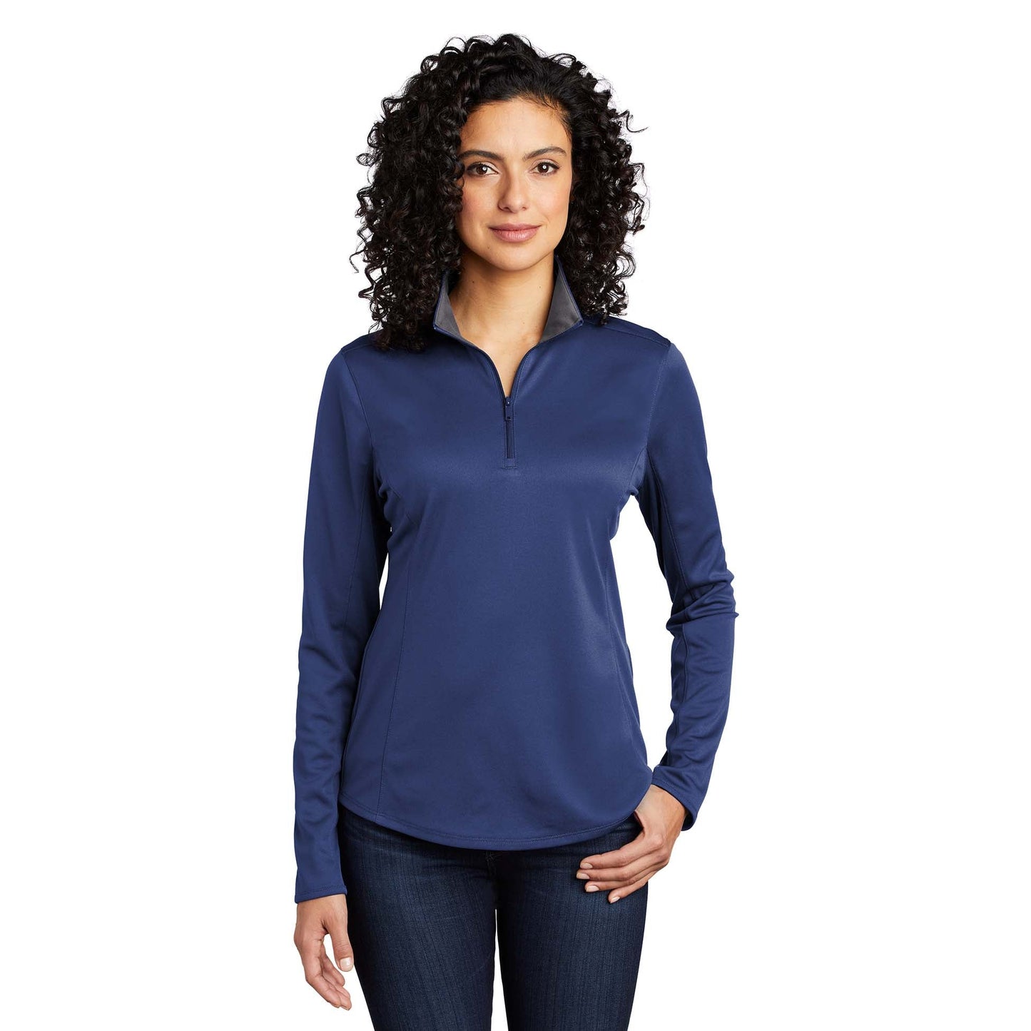 Black/Steel Grey Sweatshirts - Port Authority - Moisture Wicking