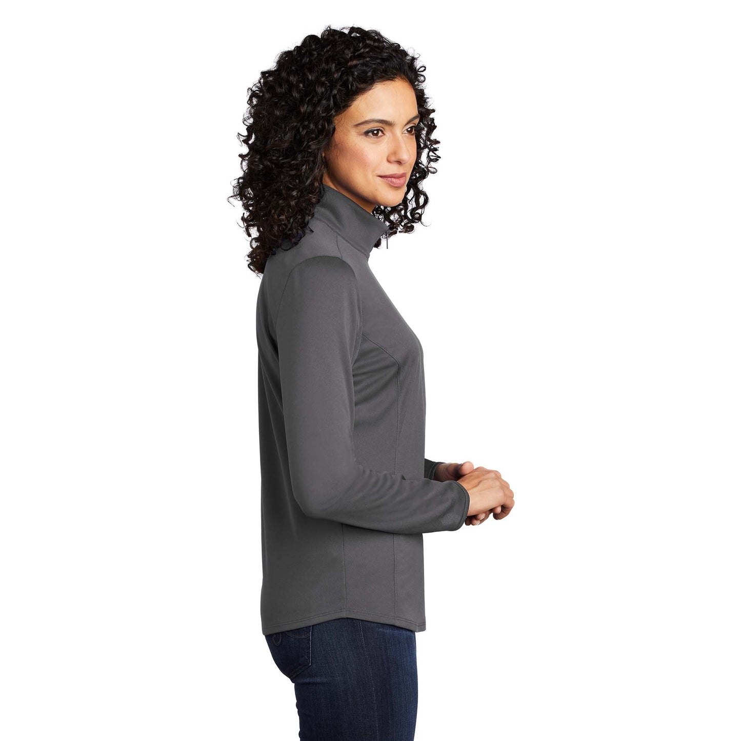 Black/Steel Grey Sweatshirts - Port Authority - Moisture Wicking