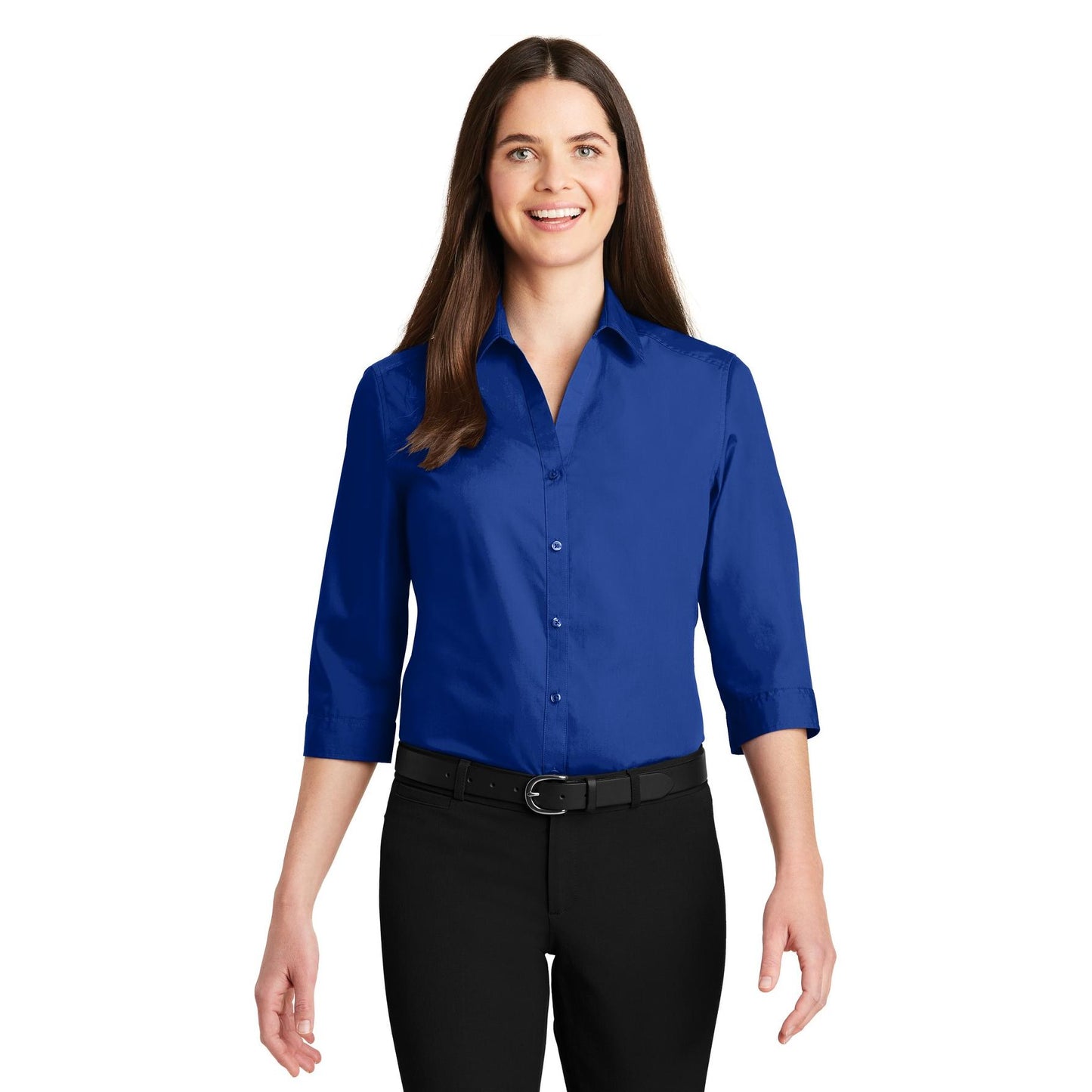 Deep Black Button Up Shirts - Port Authority - Stylish
