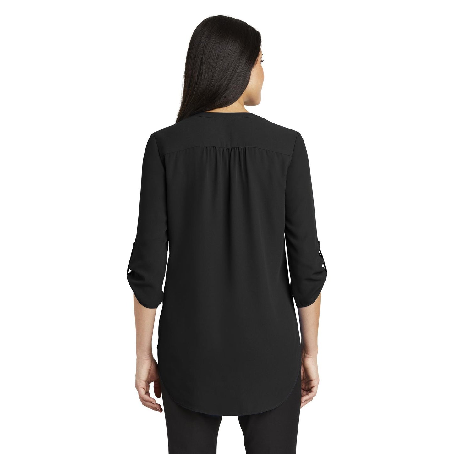 Black Blouses - Stylish Tunic - Port Authority - V-Neck
