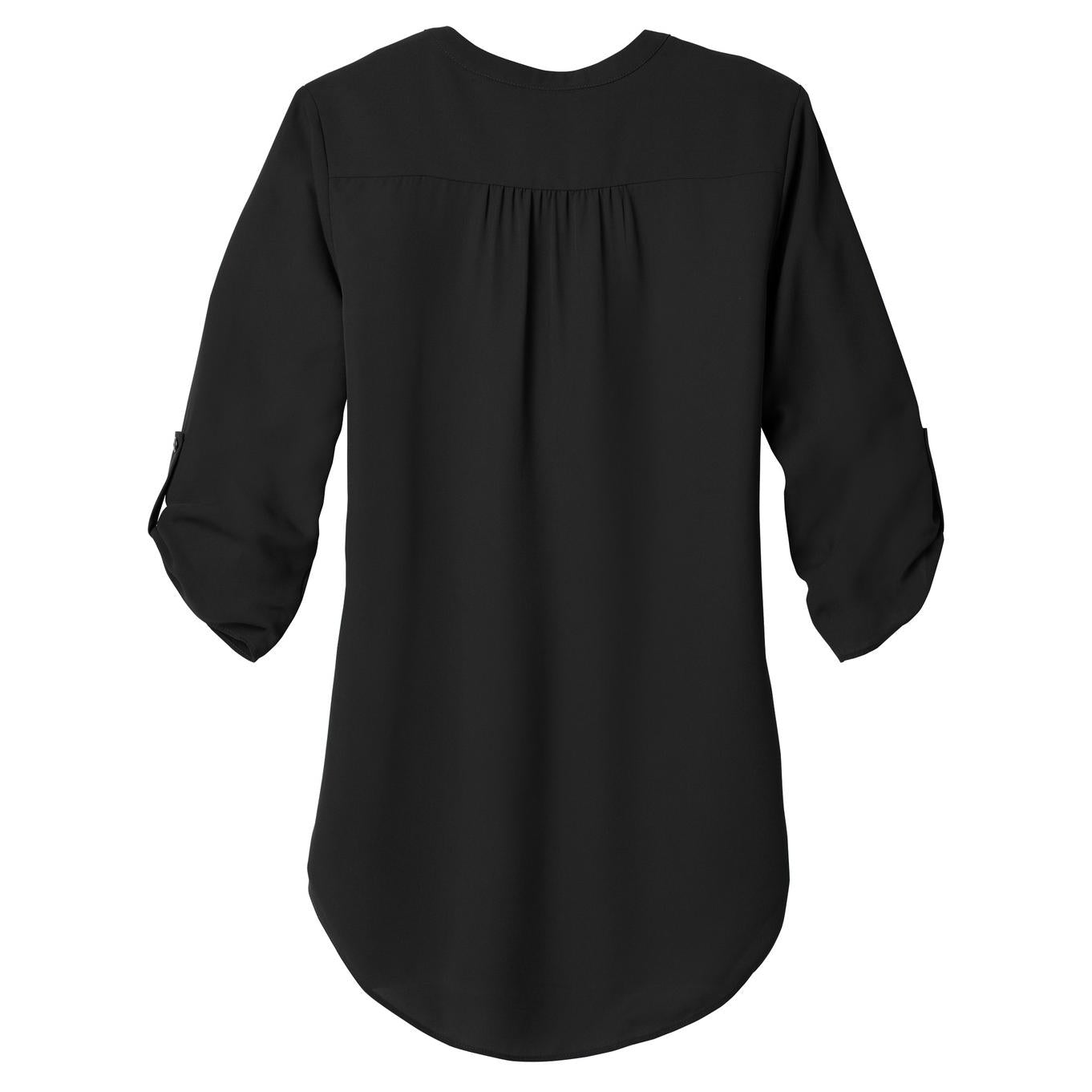 Black Blouses - Stylish Tunic - Port Authority - V-Neck