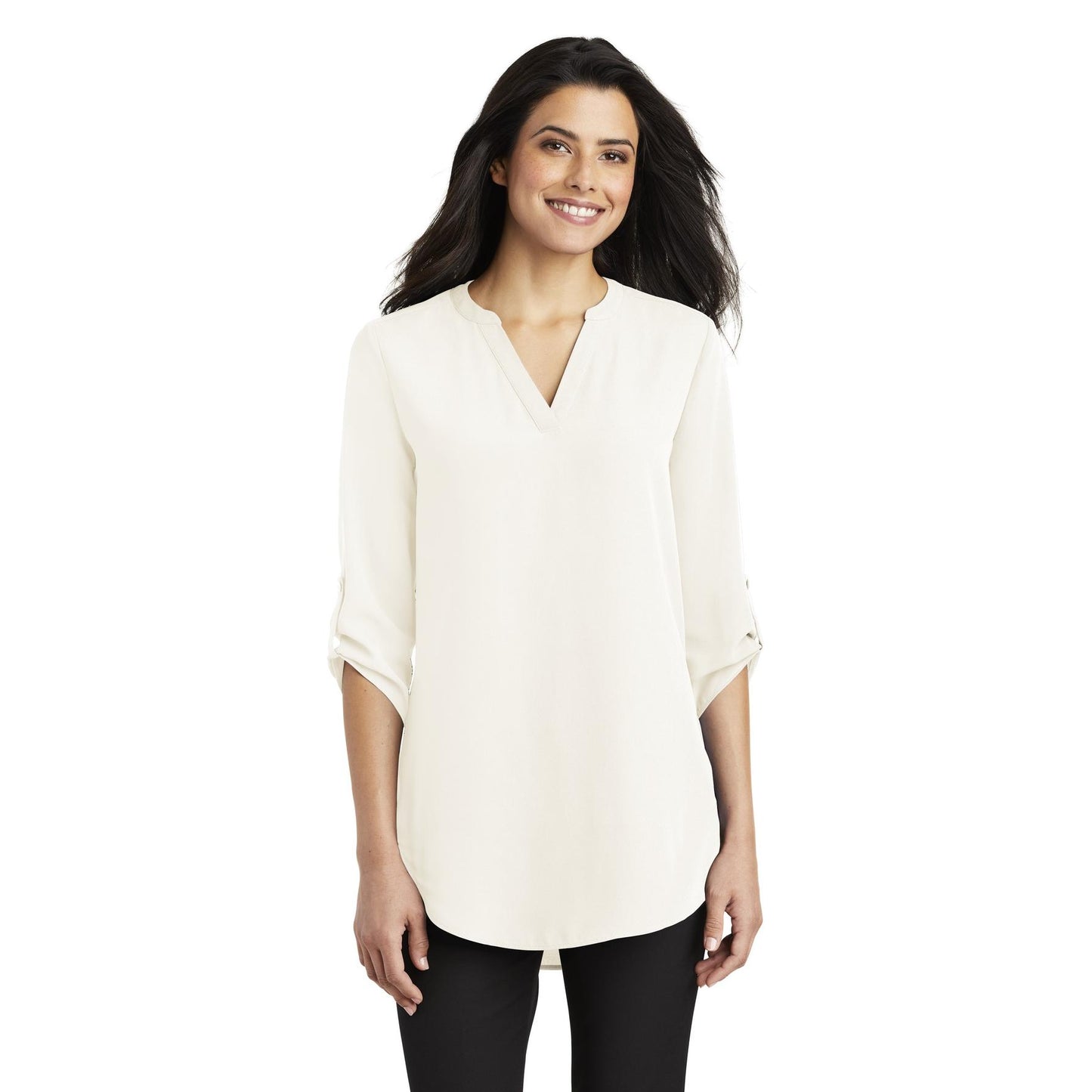 Black Blouses - Stylish Tunic - Port Authority - V-Neck