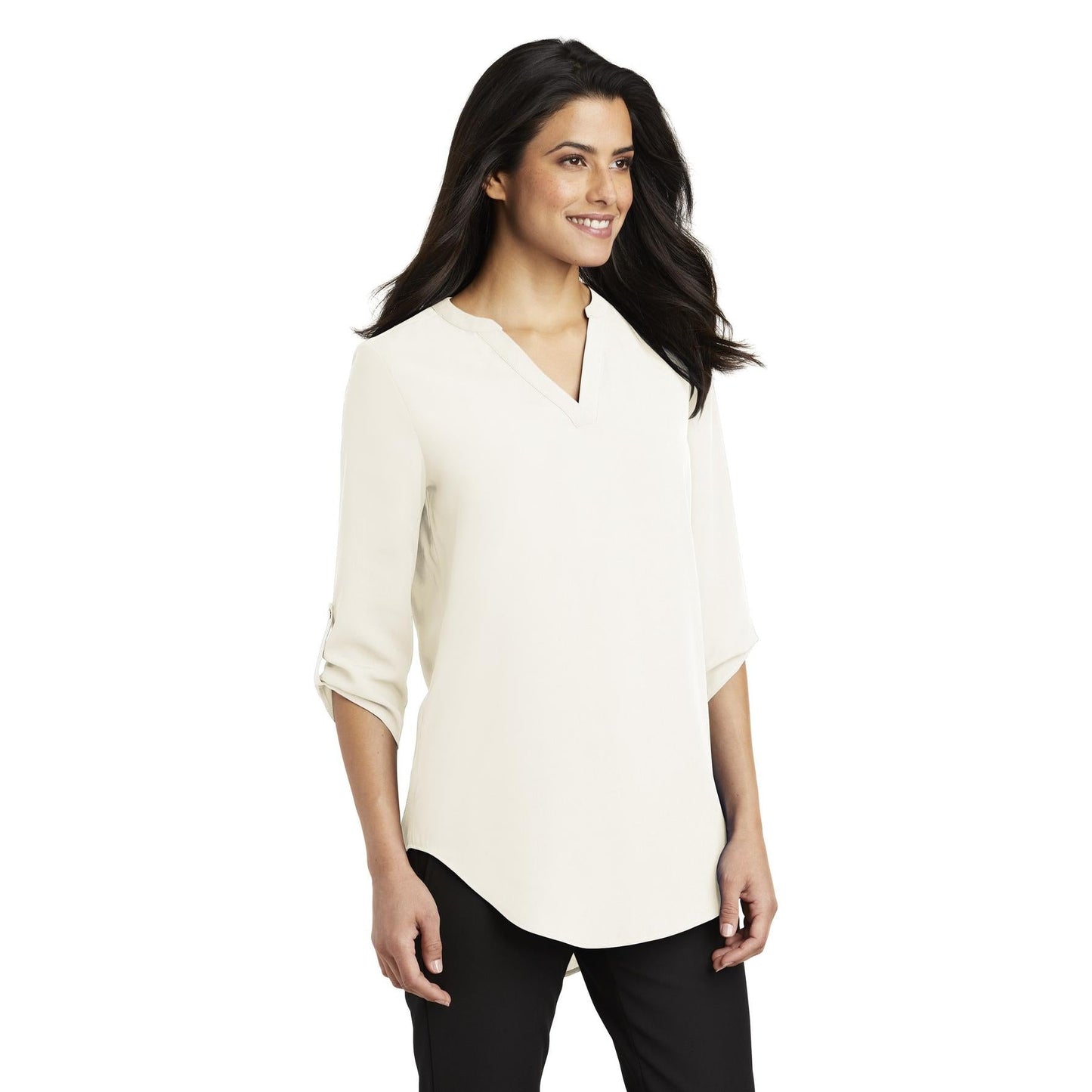 Black Blouses - Stylish Tunic - Port Authority - V-Neck