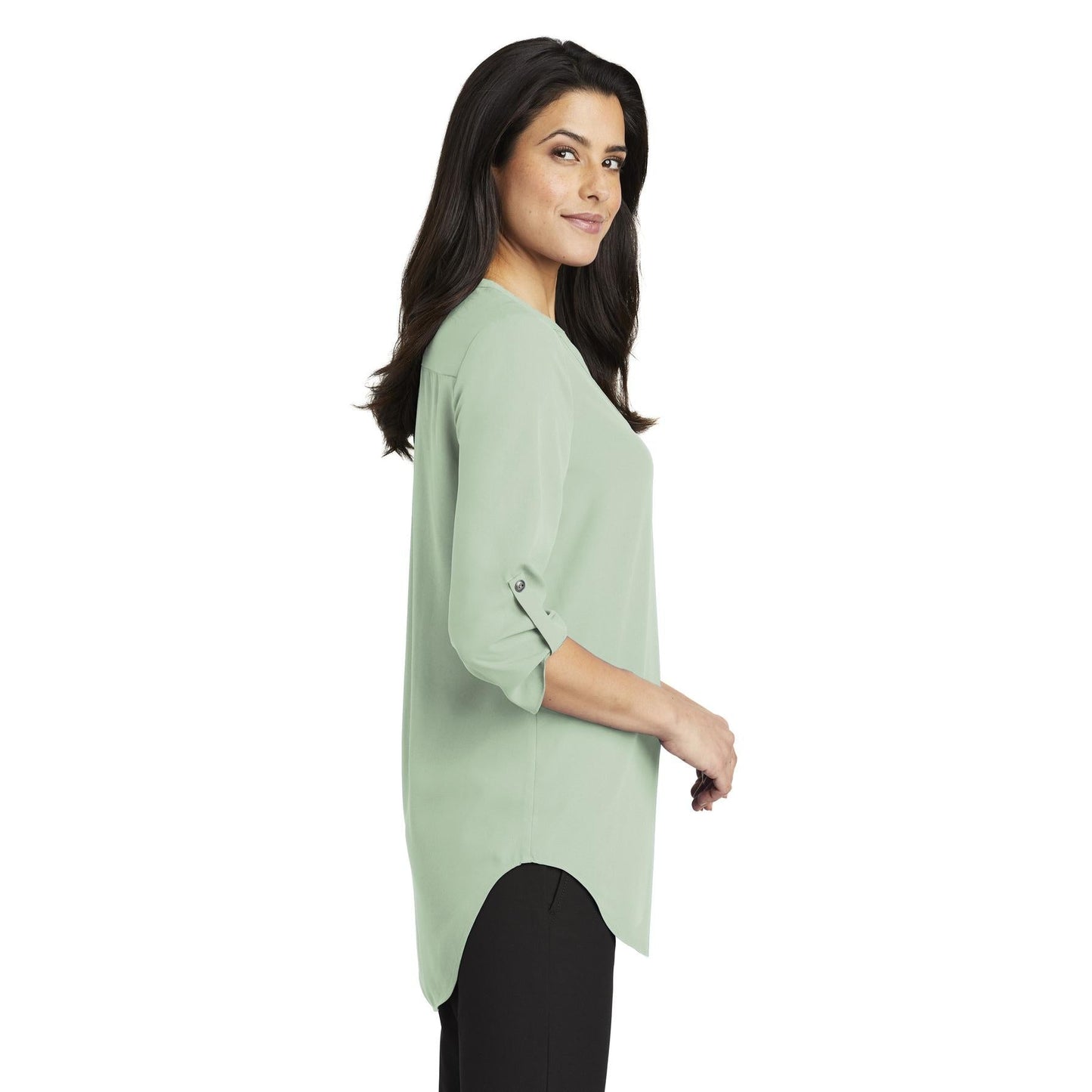 Black Blouses - Stylish Tunic - Port Authority - V-Neck