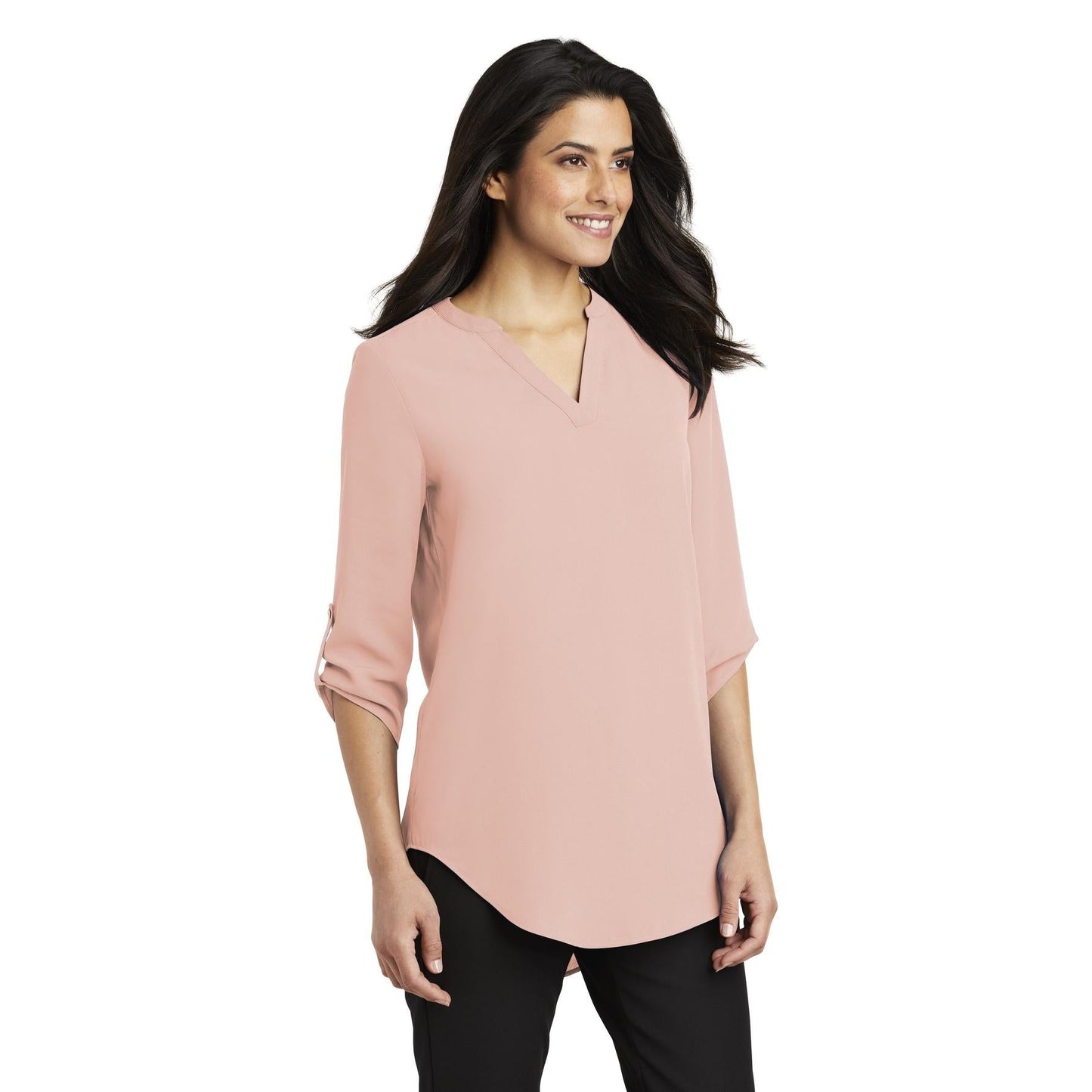Black Blouses - Stylish Tunic - Port Authority - V-Neck