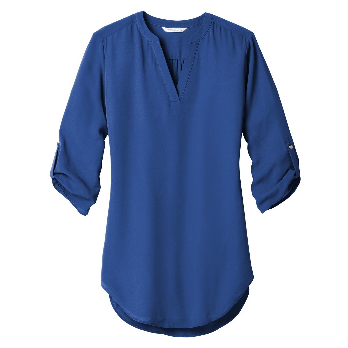 Black Blouses - Stylish Tunic - Port Authority - V-Neck