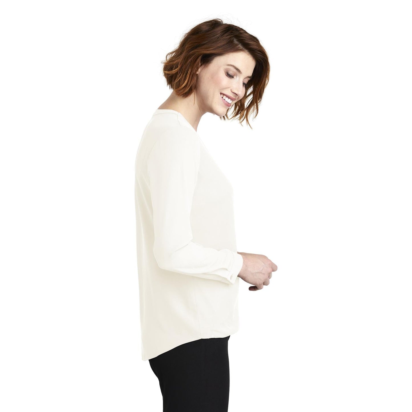 Ivory Chiffon Blouses - Port Authority - Elegant Style