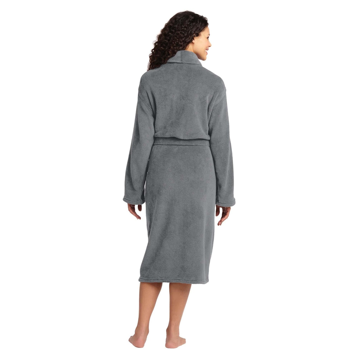 Deep Smoke Bathrobe - Port Authority - Plush Microfleece