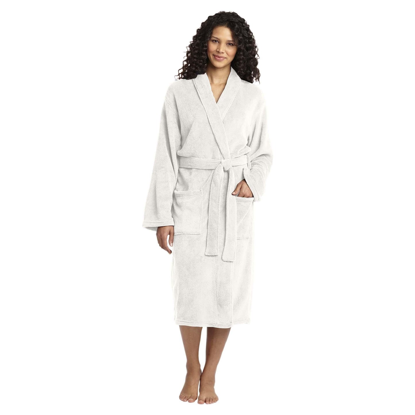 Deep Smoke Bathrobe - Port Authority - Plush Microfleece