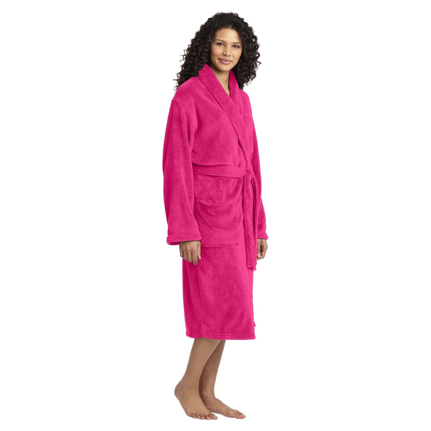 Deep Smoke Bathrobe - Port Authority - Plush Microfleece
