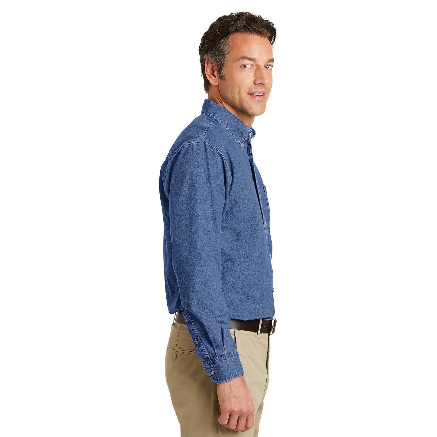 Dark Blue Denim Shirt - Port Authority - Quality Fabric
