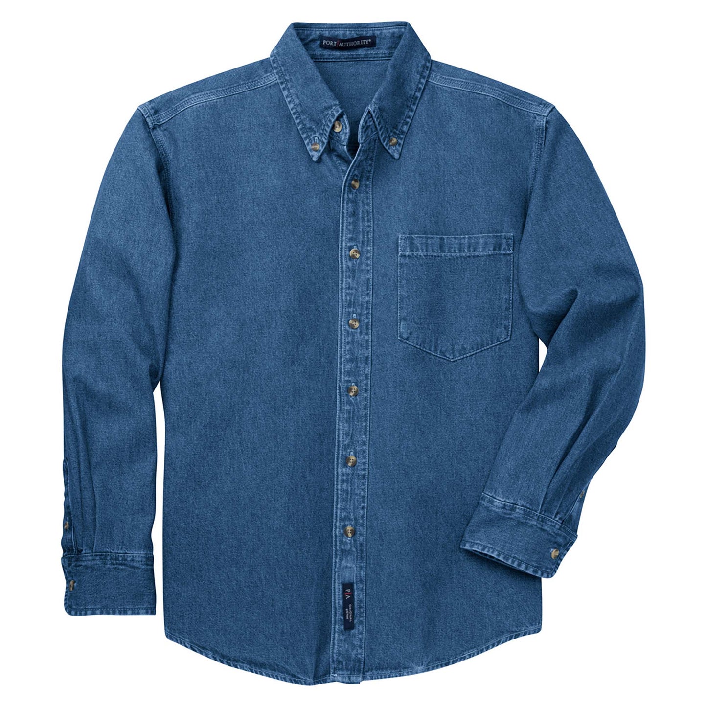 Dark Blue Denim Shirt - Port Authority - Quality Fabric