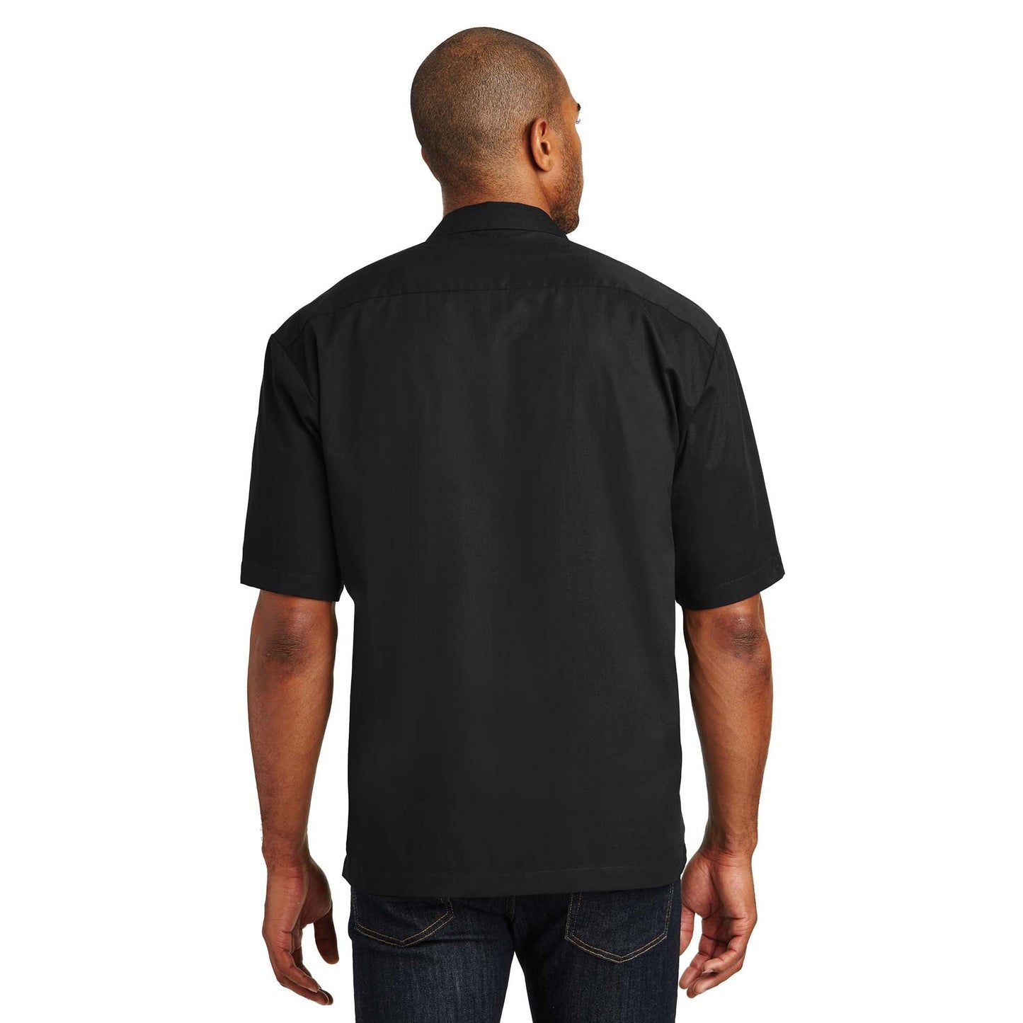 Black/Light Stone Button Up Shirt - Port Authority - Soft