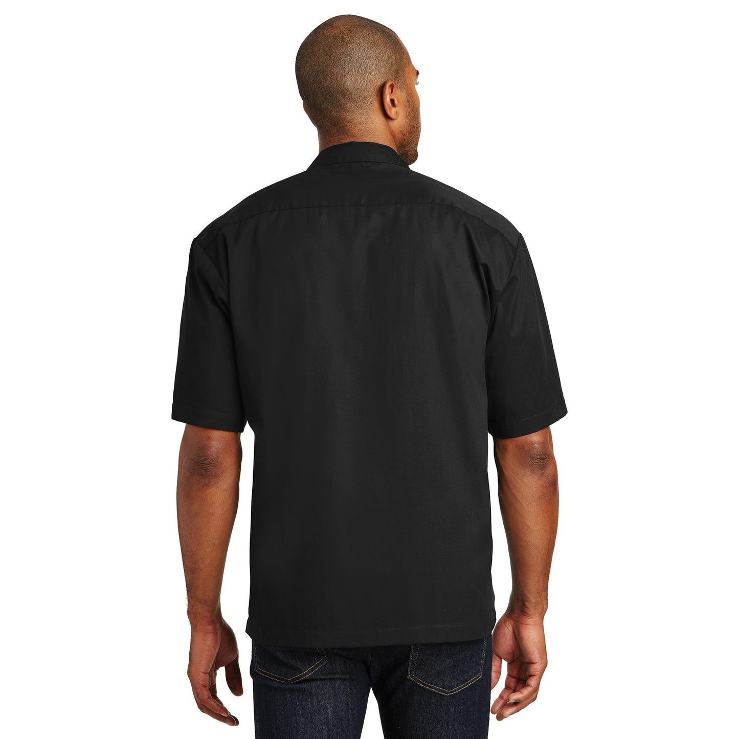 Black/Light Stone Button Up Shirt - Port Authority - Soft