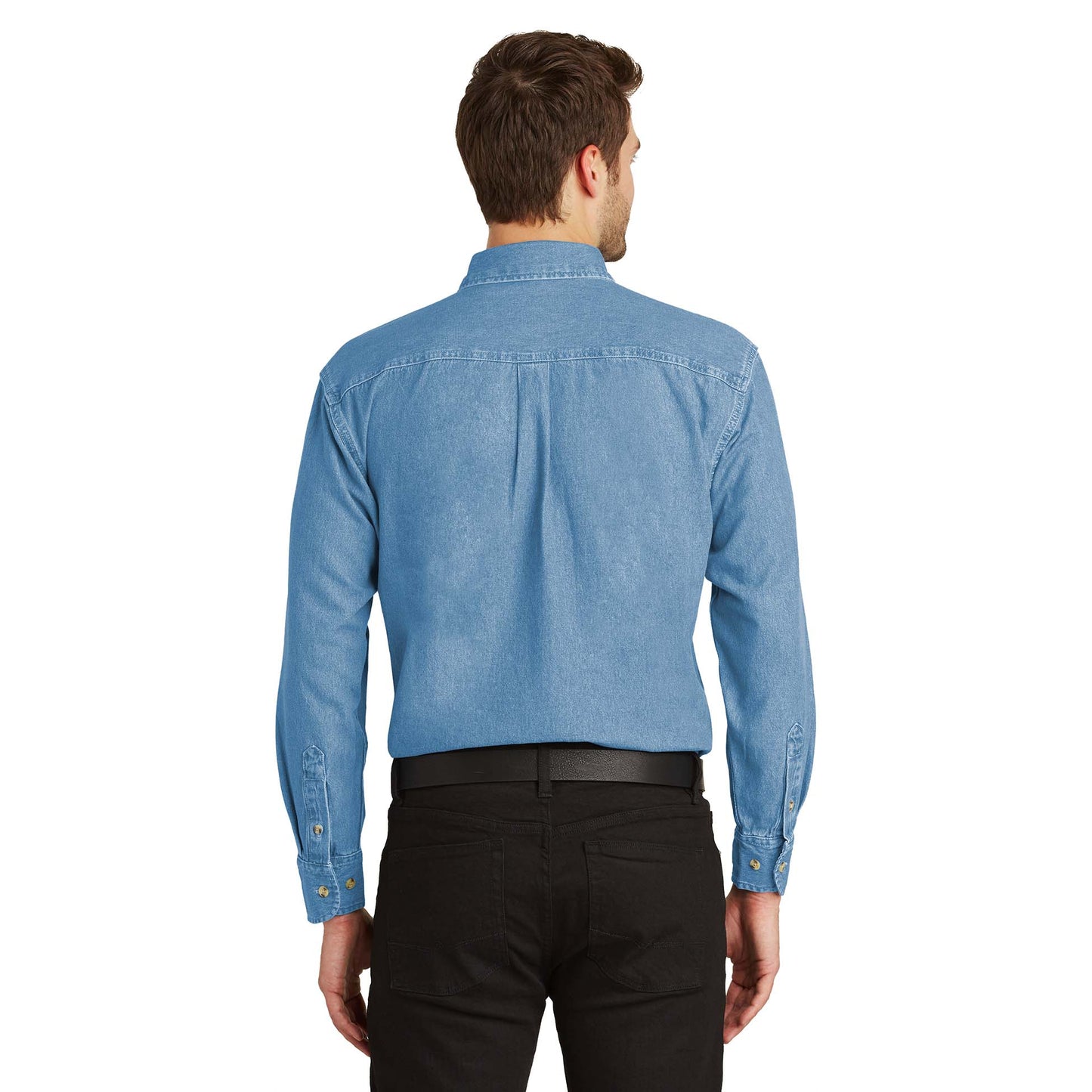 Faded Denim Shirt - Port Authority - Stylish Cotton