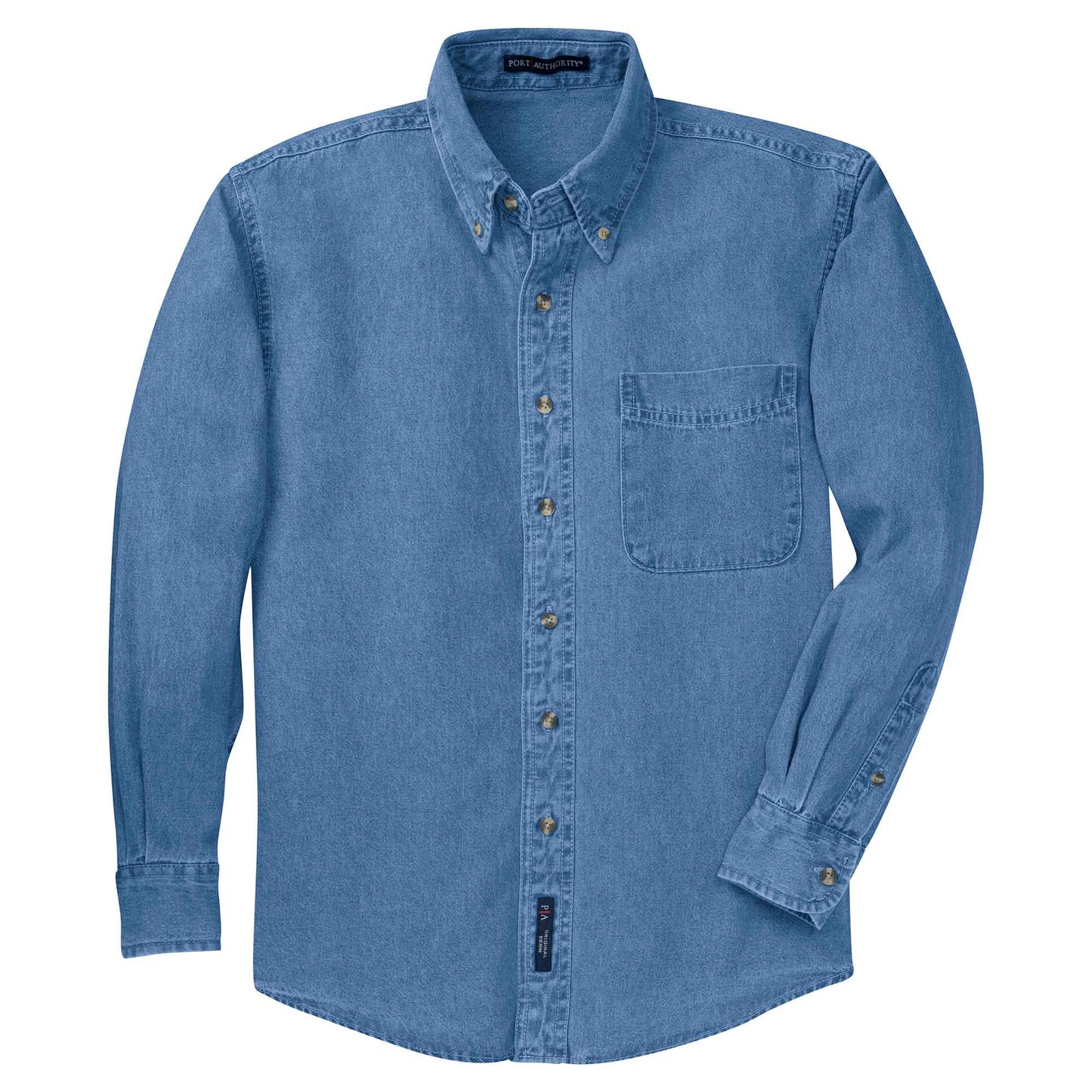 Faded Denim Shirt - Port Authority - Stylish Cotton