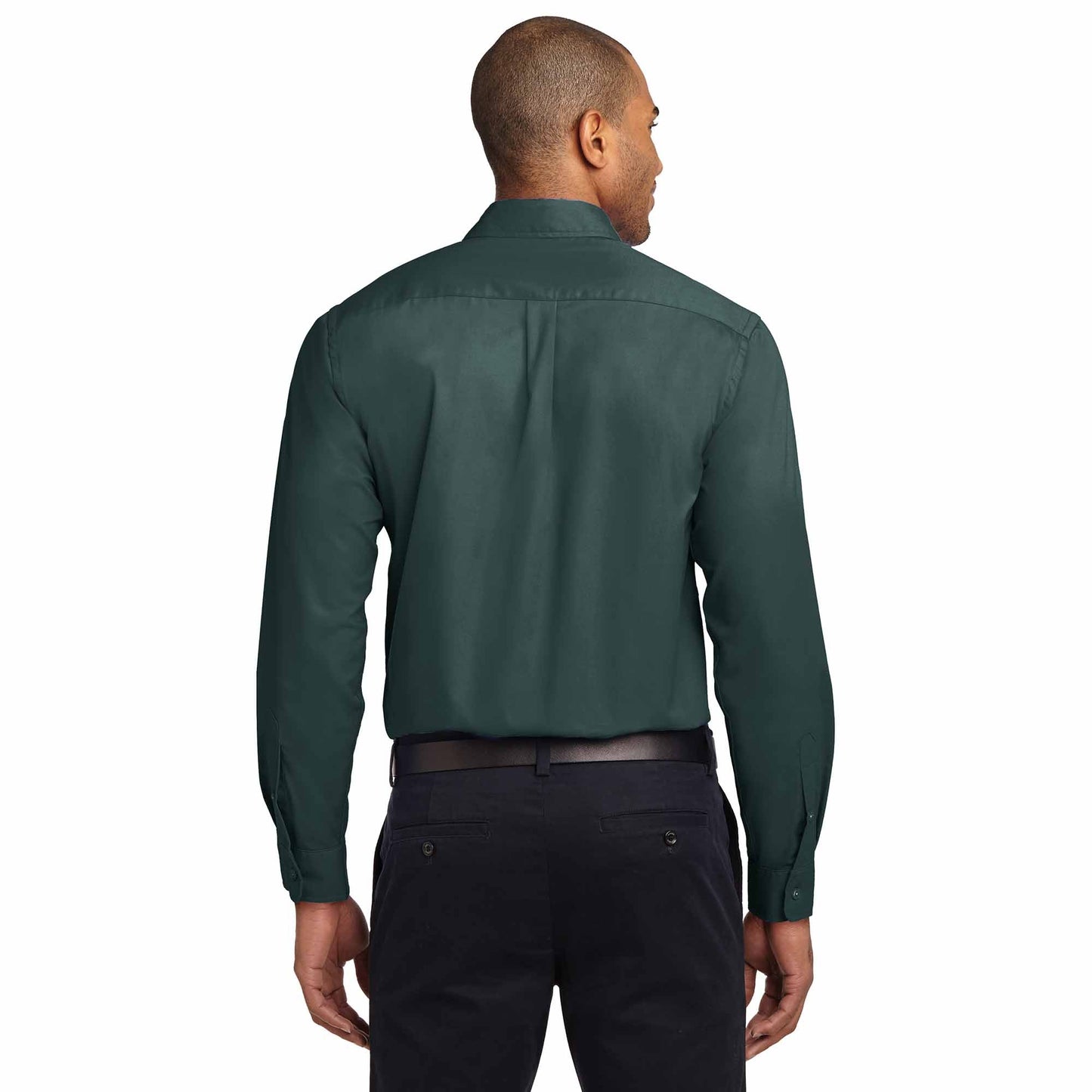 Black/Light Stone Button Up Shirt - Port Authority - Durable