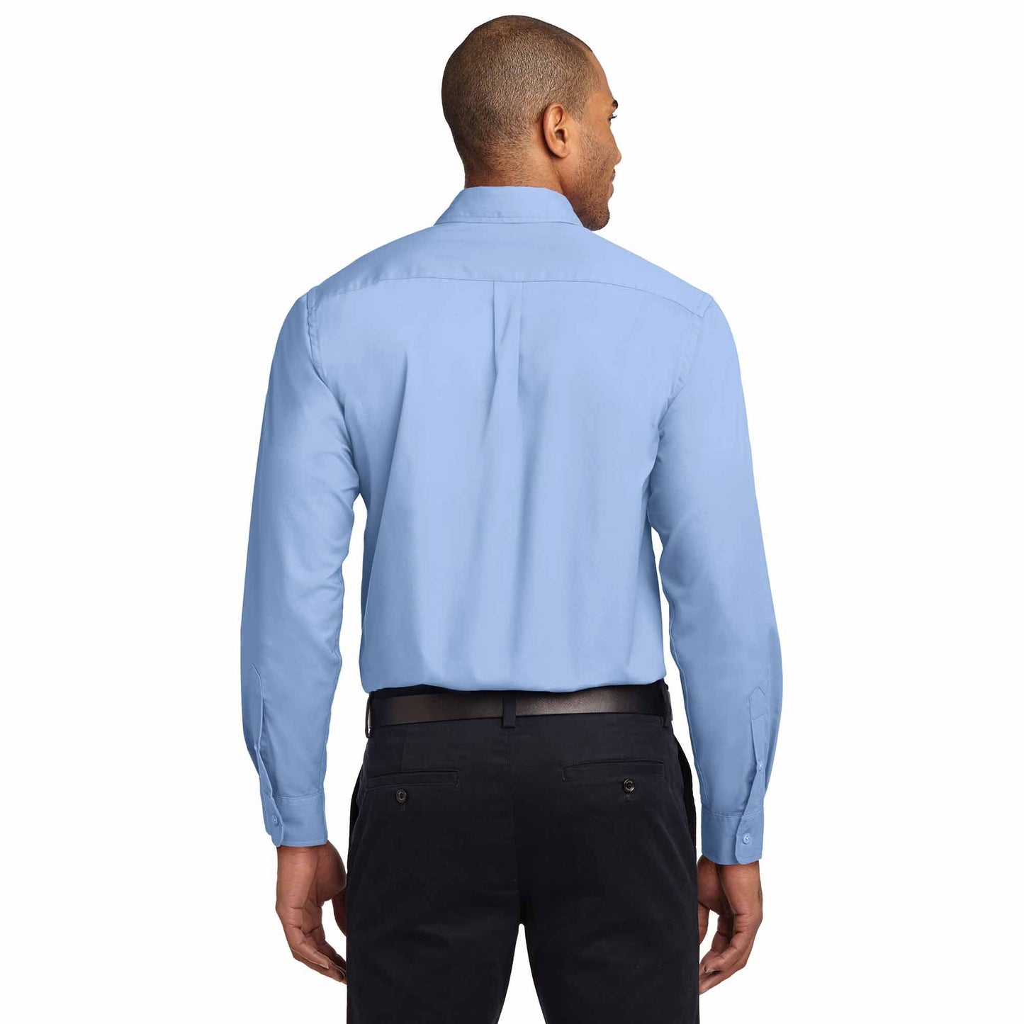 Black/Light Stone Button Up Shirt - Port Authority - Durable