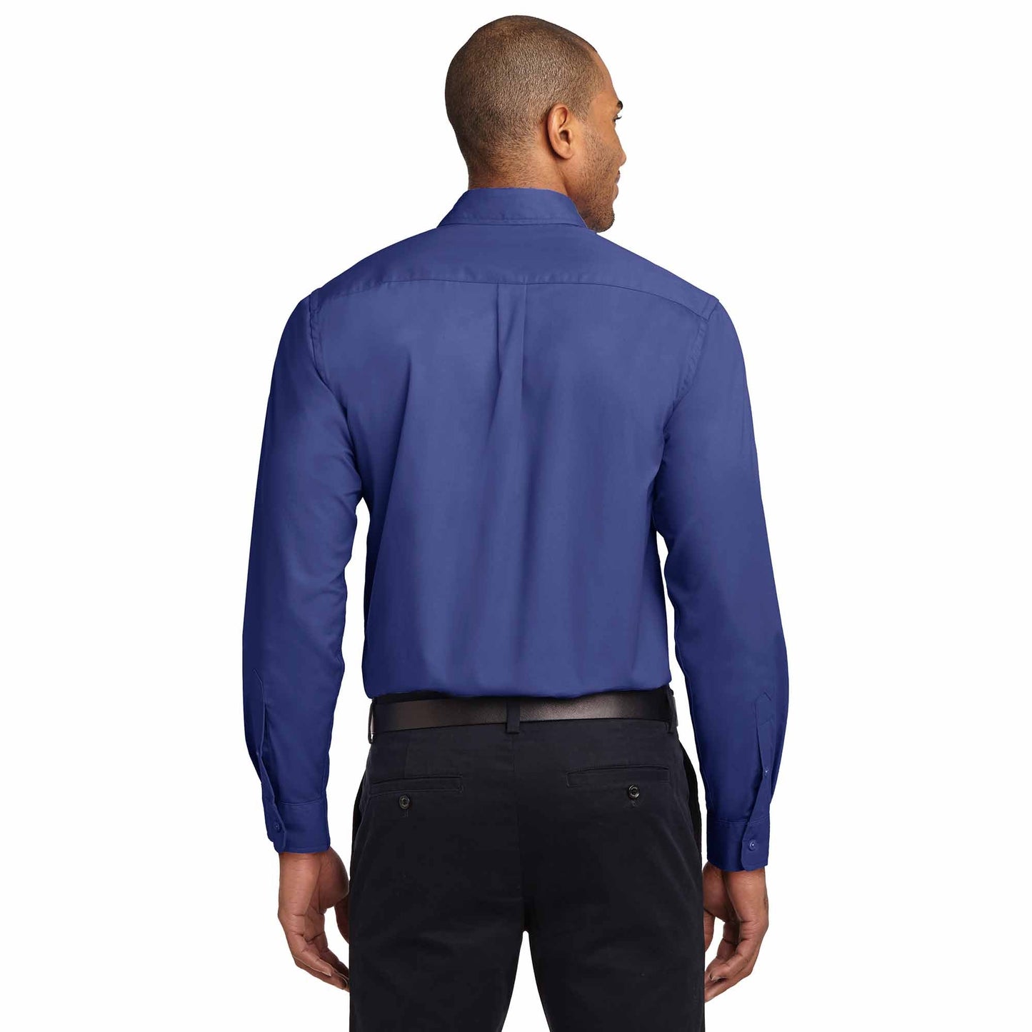 Black/Light Stone Button Up Shirt - Port Authority - Durable