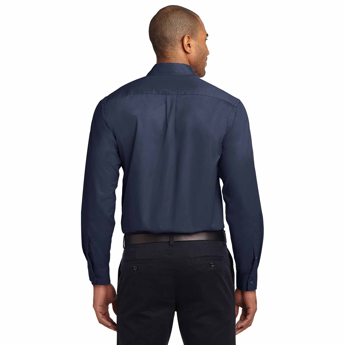 Black/Light Stone Button Up Shirt - Port Authority - Durable