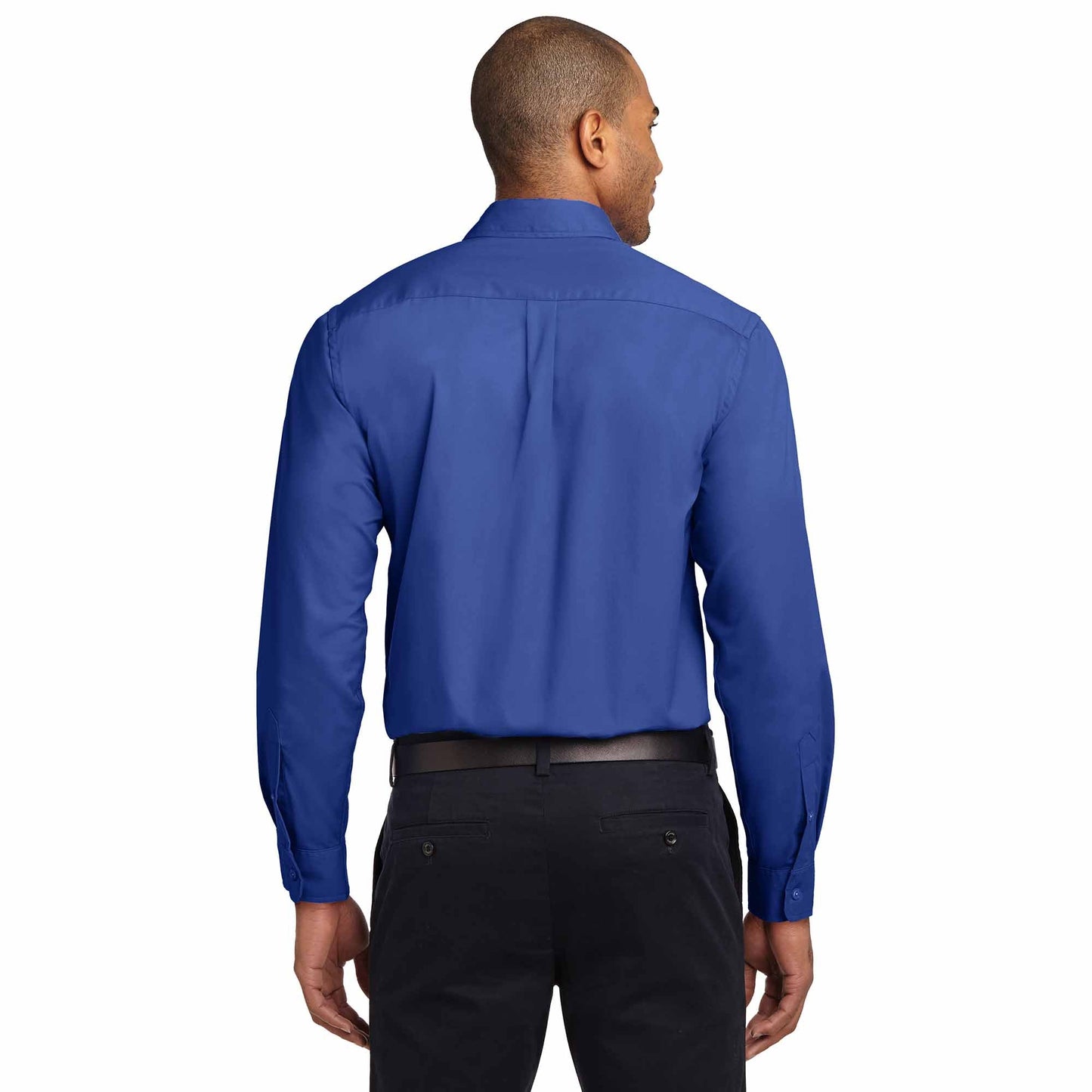 Black/Light Stone Button Up Shirt - Port Authority - Durable