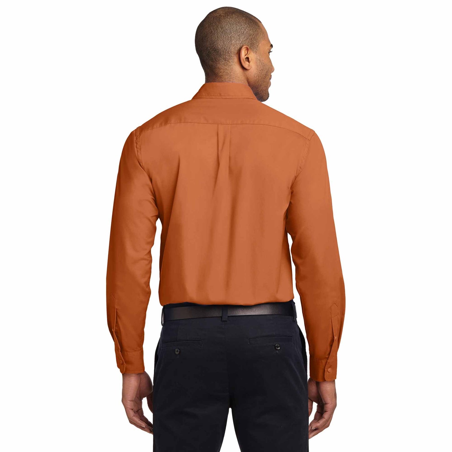 Black/Light Stone Button Up Shirt - Port Authority - Durable