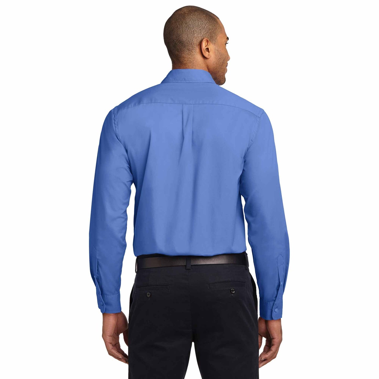 Black/Light Stone Button Up Shirt - Port Authority - Durable