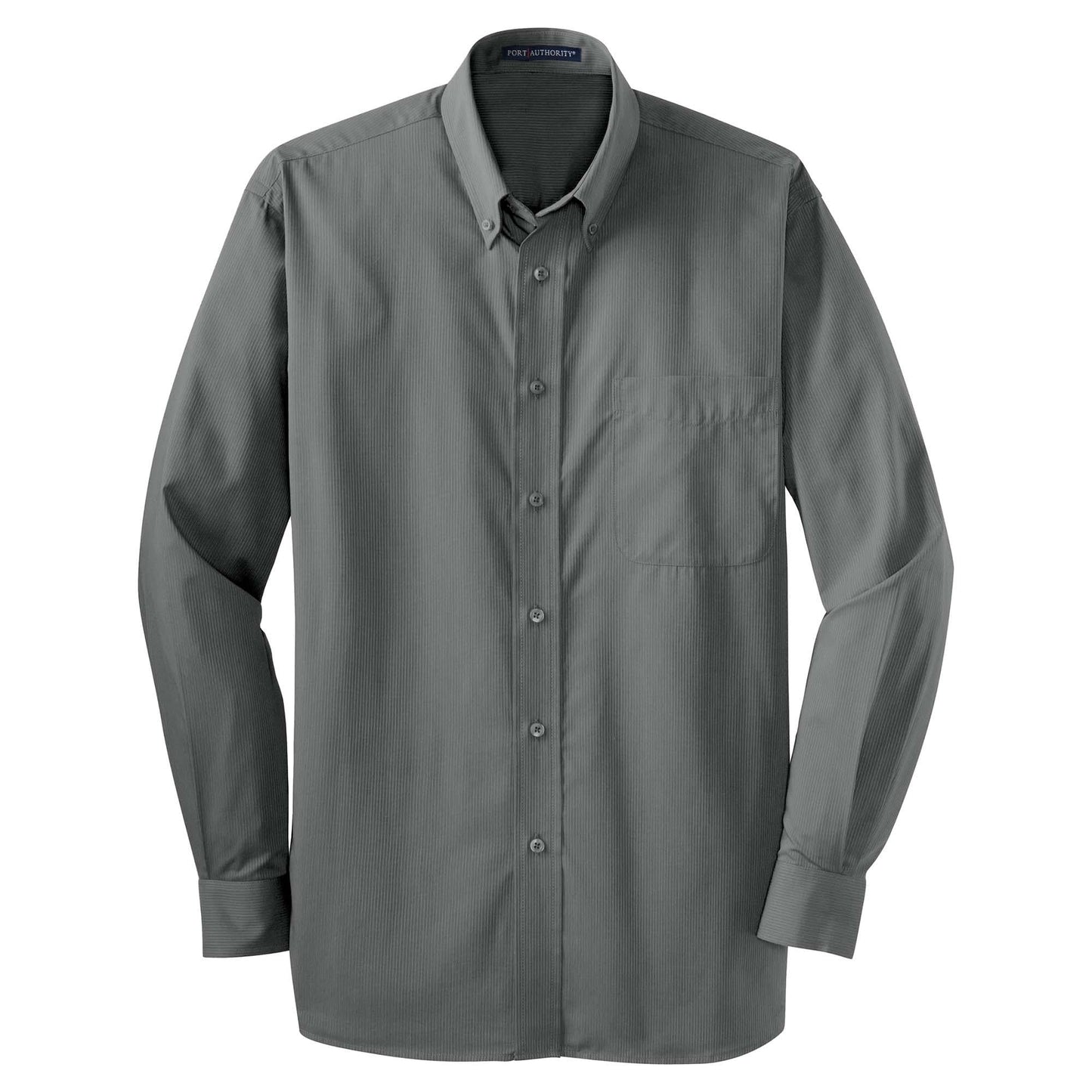 Grey Button Up Shirt - Port Authority - Stylish Design