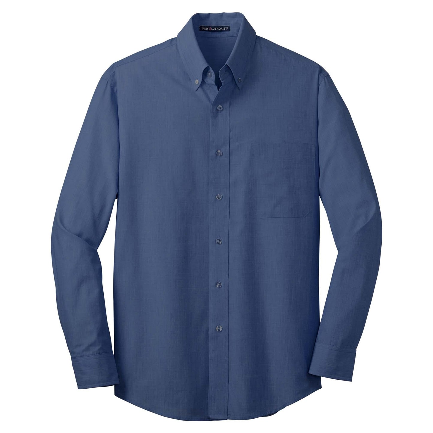 Chambray Blue Button Up Shirt - Port Authority - Easy Care