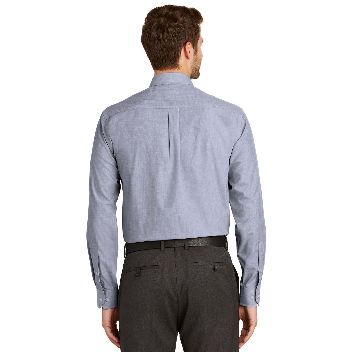 Chambray Blue Button Up Shirt - Port Authority - Easy Care