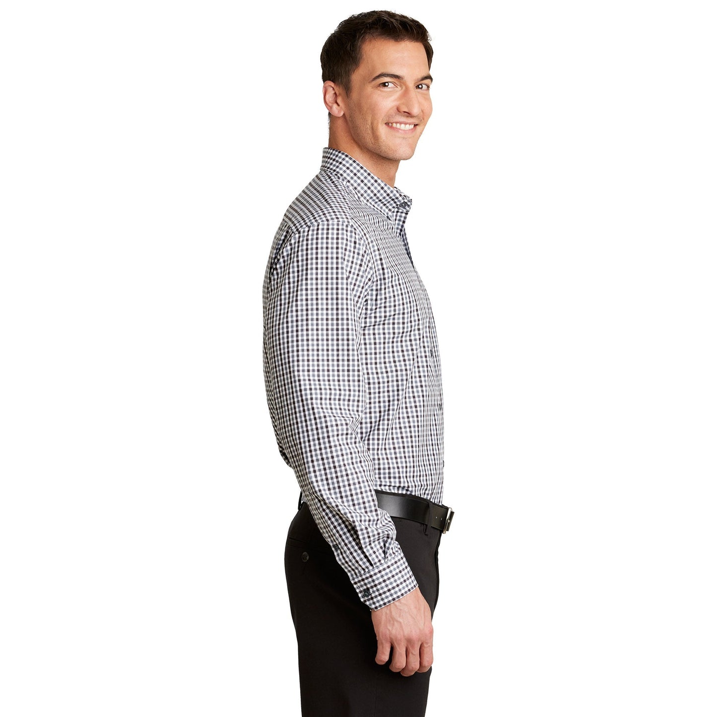 Black/Charcoal Button Up Shirts - Port Authority - Stylish