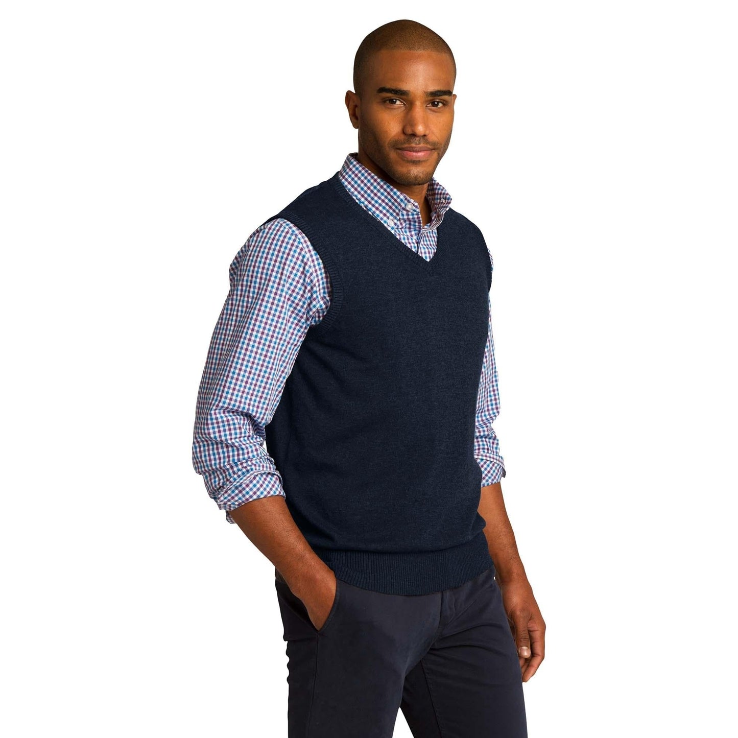 Black Vests - Elegant Sweater - Port Authority - Versatile Fit
