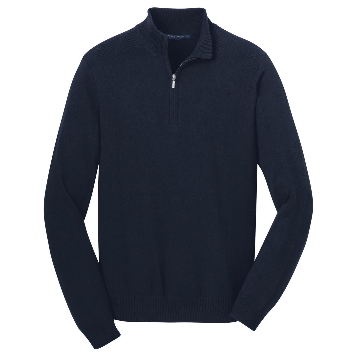 Navy Sweater - Port Authority - Stylish Rib Knit - Fashionable