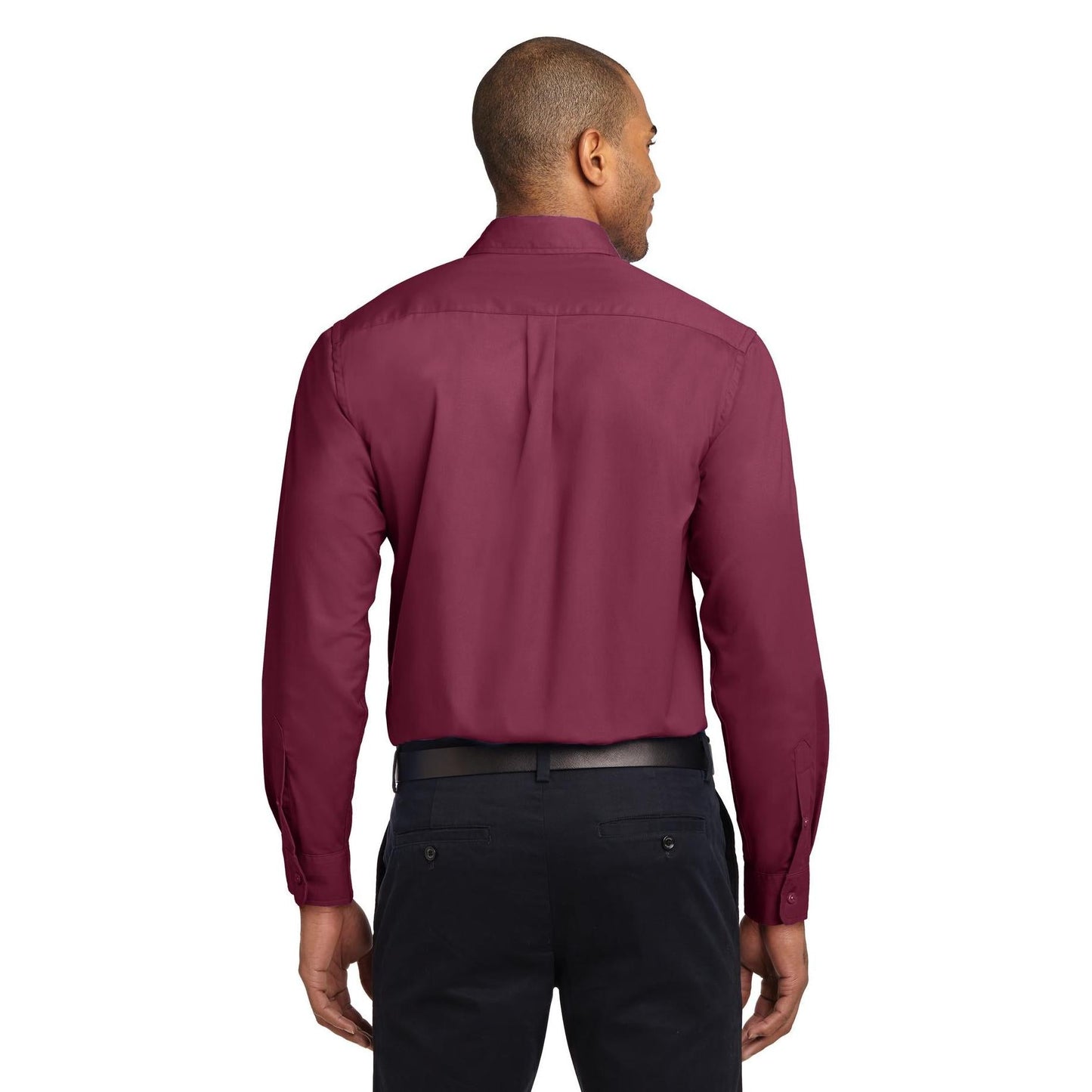 Black/Light Stone Button Up Shirt - Port Authority - Easy Care