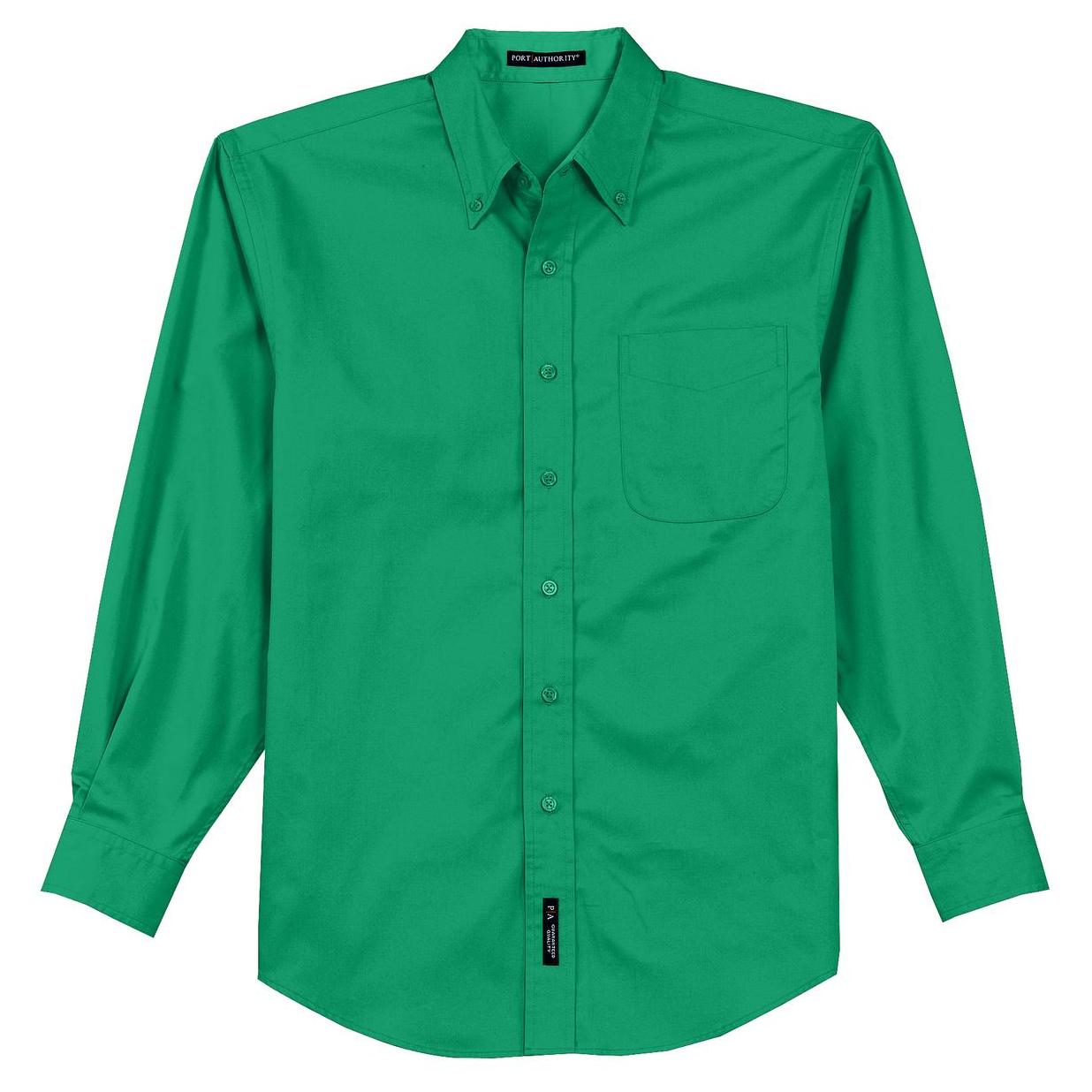 Black/Light Stone Button Up Shirt - Port Authority - Easy Care