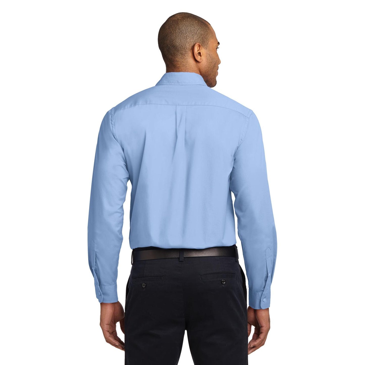 Black/Light Stone Button Up Shirt - Port Authority - Easy Care